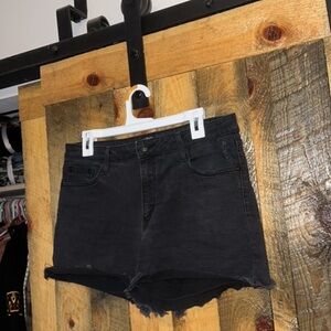 Black high rise shorts